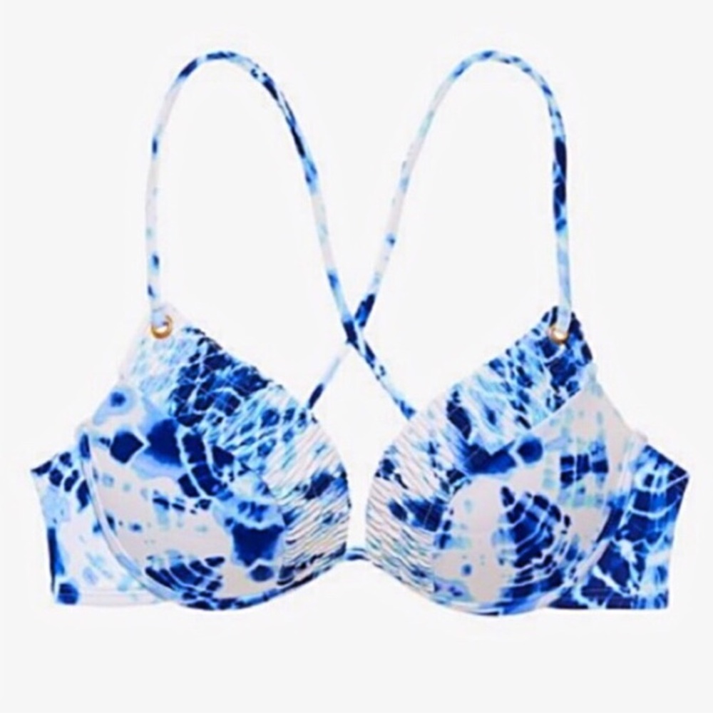 NWT Victoria’s Secret Blue Tie Dye 34C Small Suit